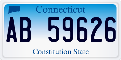 CT license plate AB59626