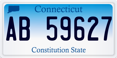 CT license plate AB59627