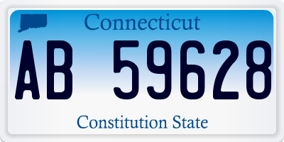 CT license plate AB59628