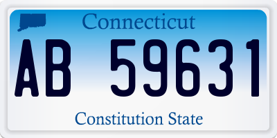 CT license plate AB59631