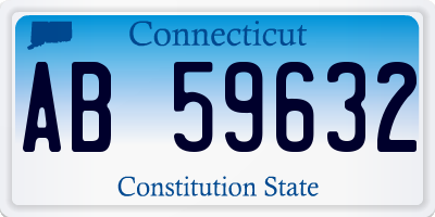 CT license plate AB59632