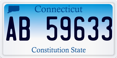 CT license plate AB59633