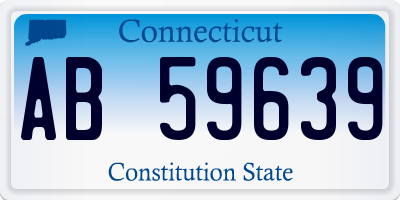 CT license plate AB59639