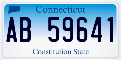 CT license plate AB59641