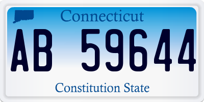 CT license plate AB59644