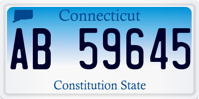 CT license plate AB59645