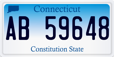 CT license plate AB59648