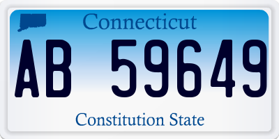 CT license plate AB59649