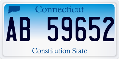 CT license plate AB59652