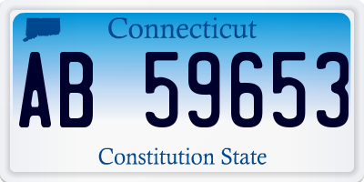 CT license plate AB59653