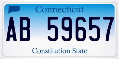 CT license plate AB59657