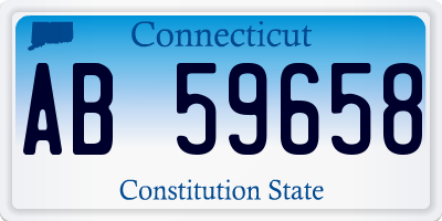 CT license plate AB59658