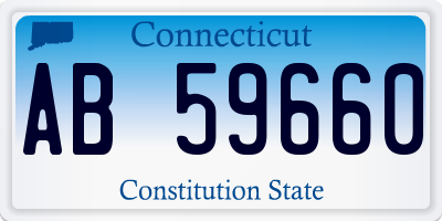 CT license plate AB59660
