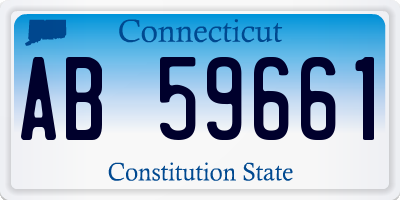 CT license plate AB59661