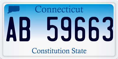 CT license plate AB59663