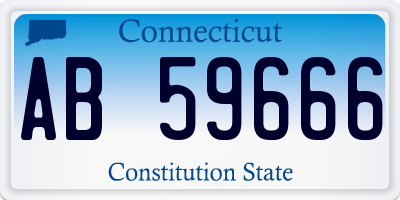 CT license plate AB59666