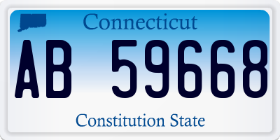 CT license plate AB59668