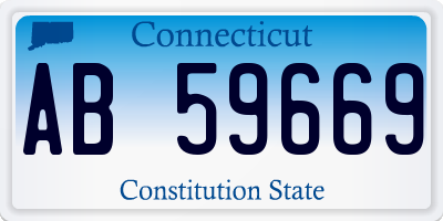CT license plate AB59669