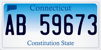 CT license plate AB59673