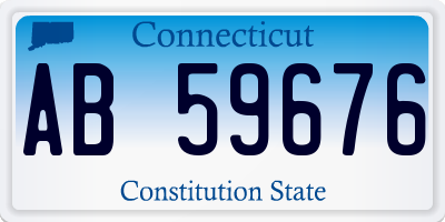CT license plate AB59676
