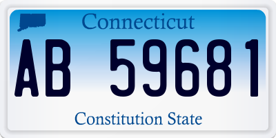 CT license plate AB59681