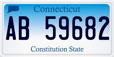 CT license plate AB59682