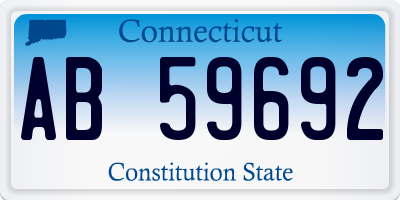 CT license plate AB59692