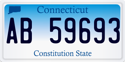 CT license plate AB59693