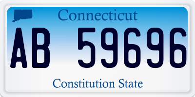 CT license plate AB59696