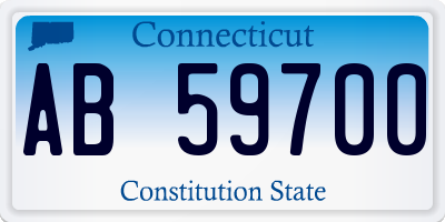 CT license plate AB59700