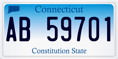 CT license plate AB59701