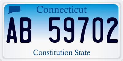 CT license plate AB59702