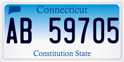 CT license plate AB59705