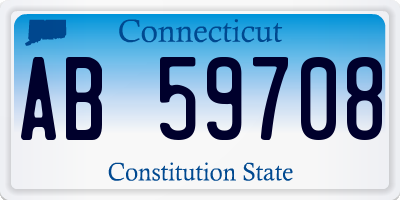 CT license plate AB59708