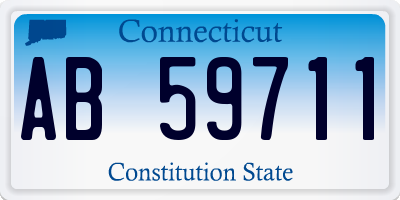 CT license plate AB59711