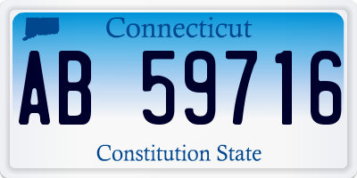 CT license plate AB59716