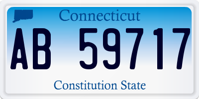 CT license plate AB59717