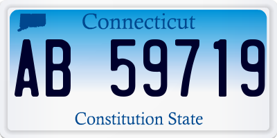 CT license plate AB59719