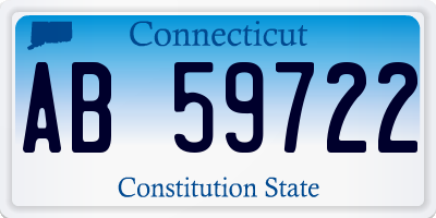 CT license plate AB59722