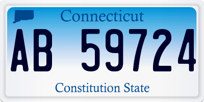 CT license plate AB59724