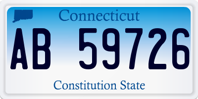 CT license plate AB59726