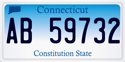 CT license plate AB59732