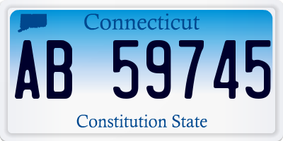 CT license plate AB59745