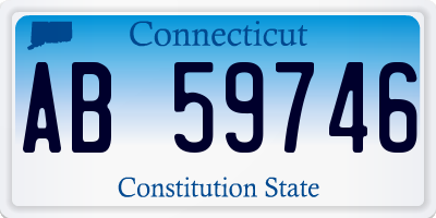 CT license plate AB59746