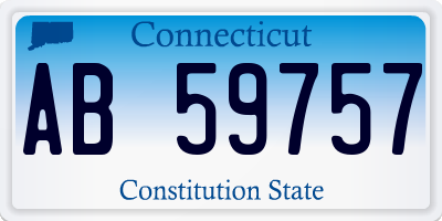 CT license plate AB59757