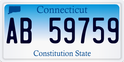 CT license plate AB59759