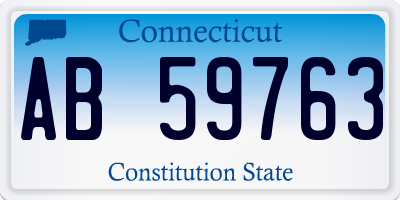 CT license plate AB59763