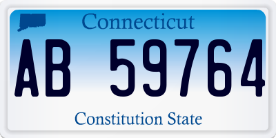 CT license plate AB59764