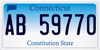 CT license plate AB59770