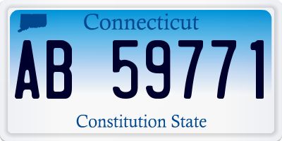 CT license plate AB59771